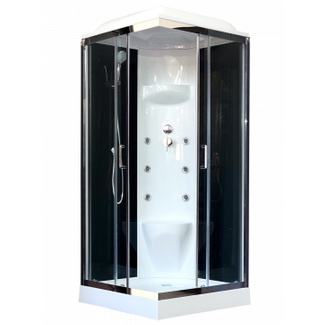 Душевая кабина Royal Bath HP RB 80HP7-BT-CH (черное/прозрачное)